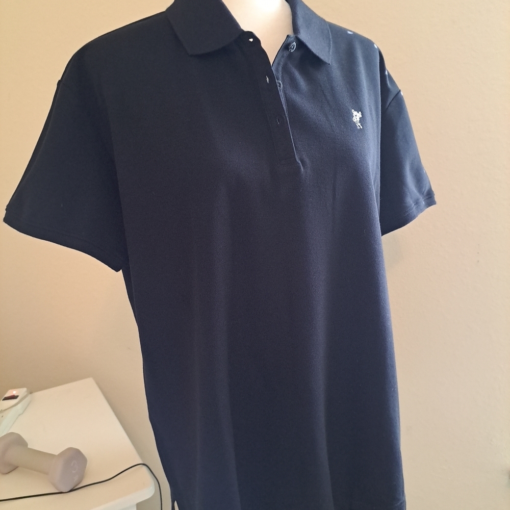 Ashworth Organics Womens Polo Sz XL Black NWOT